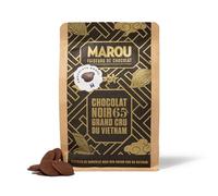 MAROU - Dark Chocolate 65% Drops | Baking Couverture Discs | Easy Melt for Desserts, Pastries, Cakes, Frostings | No Preservative, No soy | 500 g Resealable Pouch | Single Origin Vietnam
