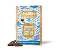 MAROU - Milk Chocolate 48% Drops | Baking Couverture Discs | Easy Melt for Desserts, Pastries, Cakes, Frostings | No Preservative, No soy | 500 g Resealable Pouch | Single Origin Vietnam