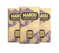 MAROU - Pepper & Salt 66% Dark Chocolate Bar | Transparent Direct Trade | Vegan, Gluten Free, No Additives, Soy Free | Dak Lak Region | Single Origin Vietnam (3-Pack)