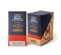 MAROU - Popped Rice 65% Dark Chocolate Bar | Transparent Direct Trade | No Additives, Soy Free | Single Origin Vietnam (Case-Pack 10)