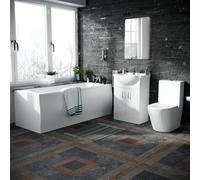 Marovo 1700 Bath, Vanity Basin Unit, Rimless Close Coupled, Bath Mixer & Wastes