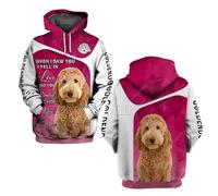MaroYanYML Chow Chow/Chihuahua/Labrador Hoodies 3D Graphic Printed When I Saw You I Fell in Love Animals Hoodie Pets Dog Pocket Pullover Sweatshirt Men's Clothing
