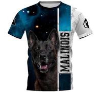 MaroYanYML Summer Pembroke Welsh Corgi/Chihuahua/Malinois 3D Printed Starlit Sky T-Shirts Funny Dog Tee Tops for Unisex