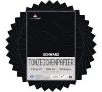 MARPAJANSEN MarpaJansen construction paper Black Matt, DIN A3, 50 sheets, 130g/m² Blue Angel certified