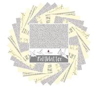 MarpaJansen Origami Folding Paper, Writing Paper, Book Text, Notes & Writing with Different Front/Back, 15 x 15 cm, 90 Sheets, 80 g/m²