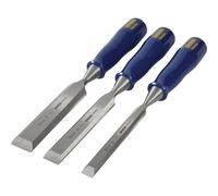 Irwin Marples TM444/S3 Bevel Edge Chisel Blue Chip Handle Set 3: 12, 18 & 25mm