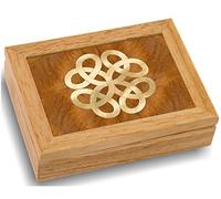 MarqArt Celtic Box - Handmade USA - Unmatched Quality - Unique, No Two are the Same - Original Work of Wood Art. A Celtic Gift, Ring, Trinket or Wood Jewelry Box (4852 Celtic Knot 4x5x1.5)