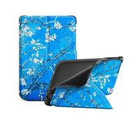 MARQI Cases Compatible with Pocketbook 606 628 633 616 627 632 Ereader Cover for Pocketbook Touch Lux 4 5 Basic Lux 2 Touch HD 3 (Color : Flowers)