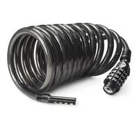 MARQUE Combination Bike Lock Cable- 3/8 inch (5FT, 10FT, 15FT, 25FT) Resettable Combination Lock, Anti-Theft Coiled Secutiry Cable for Bicycles, Kayaks, Paddle Boards, Gates and Outdoor Gear (10 FT)