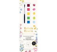 Marque-pages à peindre à l'aquarelle - Balade fleurie