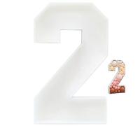 Marquee Numbers, Number 2 Mosaic Numbers For Balloons 3Ft Tall Cut-Out Extra Large for Party Decor, Photo Props, New Years Decorations 2024 Style 1, Décor intérieur pour la maison