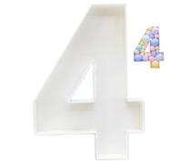 Marquee Numbers, Number 4 Mosaic Numbers For Balloons 3Ft Tall Cut-Out Extra Large for Party Decor, Photo Props, New Years Decorations 2024 Style 2, Large For Party Decor, Mosaic Numb