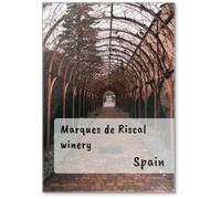 Marques De Riscal Winery Path Symmetry in A Cloudy Day, Fridge Magnet