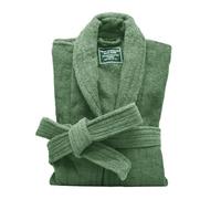 Marquess All-Cotton Bathrobe Thick Plush Cloth Housecoat Terry Toweling, Sweat Steaming Clothes Comfortable & Warm, Forest, Medium