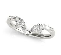 Marquise and Round Cut Lab Grown Diamond Ring | Prong Pave Set Wedding Ring in 925 Sterling Silver | Luxury Jewellery | Size-N