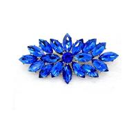 Marquise Rhinestone Corsage Brooch Pin for Women Girls Unisex Silver Plated Fashion Color Austrian Crystal Cluster Big Bouquet Brooches Lapel Pins Art Deco Dress Accessories Elegant Wedding Christmas