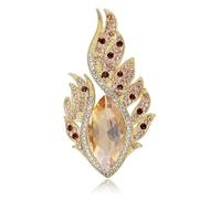 Marquise Rhinestone Eye Shaped Brooch Pin for Women Elegant Oval Crystal Birthstone Peacock Statement Brooches Lapel Pins Corsage Exquisite Birthday Wedding Jewelry, M, Metal, no gemstone