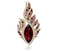 Marquise Rhinestone Eye Shaped Brooch Pin for Women Elegant Oval Crystal Birthstone Peacock Statement Brooches Lapel Pins Corsage Exquisite Birthday Wedding Jewelry, M, Metal, no gemstone