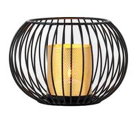 Marrakech Boho Decorative Aesthetic Lanterns Metal Wire 20 cm Large Black | Lantern Tea Light Holder Spectro as Garden Decoration & Living Room Table Decoration | Exquisite Candle Holder for Tea