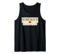 Marrakech Morocco Travel Adventure Africa City Country Flag Tank Top