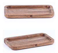 Marrakesch Servirng Tray Candle Holder Decorative Tray Wood 21cm Boho Brown