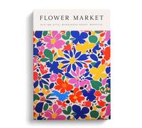 Marrakesh Flower Market Exhibition No.3 Canvas Print | Gallery Wrapped 30mm Frame Wall Art | 30x20 inches | Ready to Hang | Modern Floral Picture | Living Room Bedroom Lounge Office