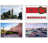 Marrakesh/Marrakech - Morocco - Africa - 4 PACK - Jumbo Fridge Magnet/Magnets