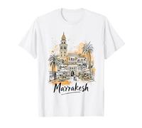 Marrakesh Moroccan Architecture Art Vintage Cityscape T-Shirt