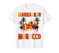 Marrakesh Morocco City Skyline Map Travel T-Shirt