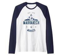 Marrakesh Morocco Jemaa El Fna Marrakech Travel Raglan Baseball Tee