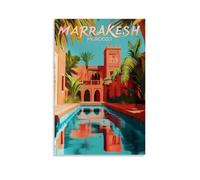 Marrákesh Morocco Vintage Travel Art Poster Wall Art Prints Photo Picture Paintings Room Decor Home Decorative 12x18inch(30x45cm)