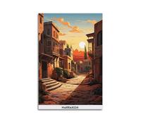 Marrakesh Morocco Vintage Travel Poster Picture Print Canvas Wall Paint Arts Decor Modern Home Artworks Idea 24x36inch(60x90cm)