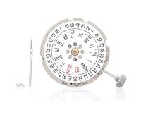 Marran 1Set 8200 Movement with Calendar Plate+Week Plate+Handle 8200 Double Calendar Automatic Mechanical Watch Movement Silver