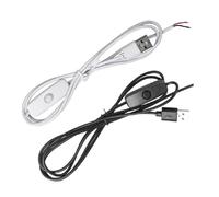 Marran 2 Pack USB Extension Cable with Switch On/Off 2 Pin Wire Connector DIY Power Cord Toggle Rocker for LED Strip Light