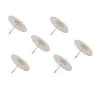 Marran 6PCS Paper Parasol 60Cm Beach Umbrella White DIY Umbrella Photography Props for Baby Shower Wedding