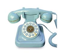 Marran Audio Guest Book Phone Retro Rotary Style Antique Audio Guestbook Phone Message Voice Recorder Vintage Phone Blue