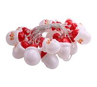 Marran Led Bubble Bulb String Santa Claus Simple Romantic Decorative Light Christmas Lantern 3Meter 20 Lamp (USB Version)