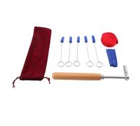 Marran Piano Tuning Tools Kit with Tuning Wrench, Long Mute Felt, Rubber Mutes for Tuning Beginner,Professional Tuner Wood Color & Silver Wood+Metal