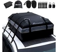 Marretoo Car Roof Bag, 21 Cubic Feet Large Roofing Cargo Carrier Bags Waterproof Soft Rooftop Luggage Storage Box for Any Cars with Roof Rack/Rails/Bars, includes Anti-Slip Mat