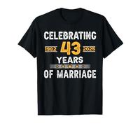Marriage 43 Years Since 1982 Couple 43rd Wedding Anniversary T-Shirt