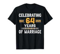 Marriage 64 Years Since 1961 Couple 64th Wedding Anniversary T-Shirt