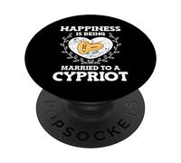 Marriage Anniversary Married To A Cypriot Wife Husband PopSockets Swappable PopGrip
