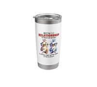 Marriage is a Relationship in which one Person Always Right Stainless Steel Insulated Tumbler