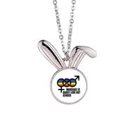 Marriage Is About Love Not Gender Rabbit Necklace Pendant Bunny Animal Jewelry Gift