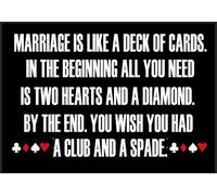 MARRIAGE IS LIKE METAL SIGN PLAQUE MAN CAVE HOME FUNNY HUMOUR NOVELTY FUN CARDS (A5 (200x150mm) Approx)