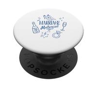 Marriage Material Engagement Bridal Shower Party Bride to be PopSockets Adhesive PopGrip
