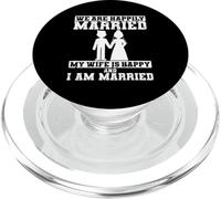 Marriage Opposites We Are Happily Married Funny Marriage PopSockets PopGrip for MagSafe