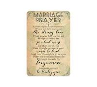 Marriage Prayer Lord Help Us To Remember When We First Met And The String Vintage Poster Tin Sign Bathroom Garden Retro Store 8X12 Inch Retro Look Metal Poster Sign For Garage Quotes Wall Decor