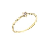 Marriage Ring, Bridal Rings for Women Solitaire Design Star with Moissanite Gold 14K Yellow Gold Size O 1/2