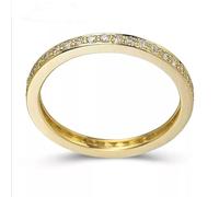 Marriage Rings for Women, Bohemian Rings Gold with 0.47Ct Diamond 18K Yellow Gold Size M 1/2